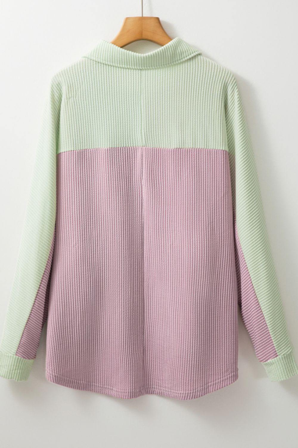 Color Block Corded Button Up Shacket - Charming Charlie