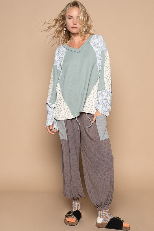 POL Lace Floral Round Neck Knit Top - Charming Charlie