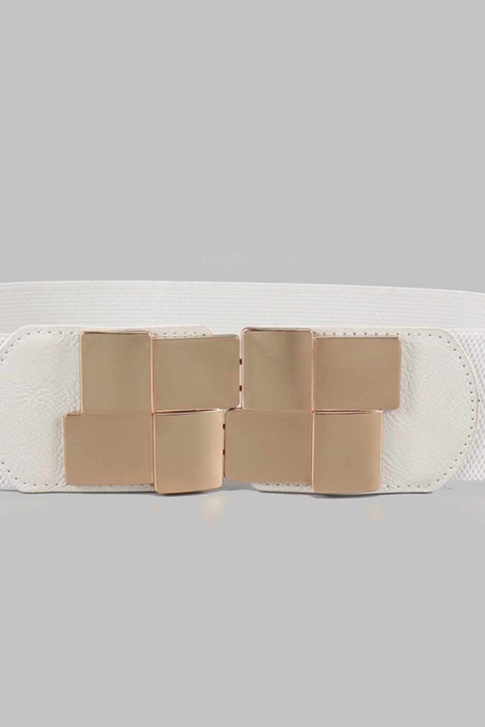 Geometric Buckle Elastic Wide Belt - Charming Charlie