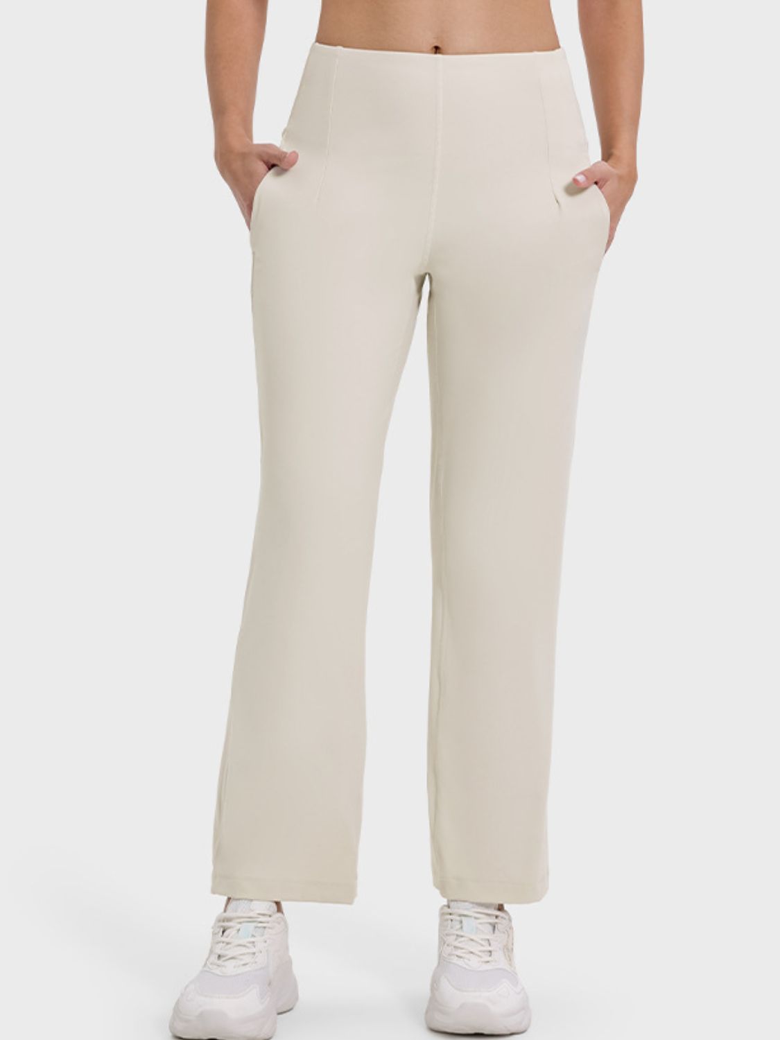 Pocketed High Waist Active Pants - Charming Charlie