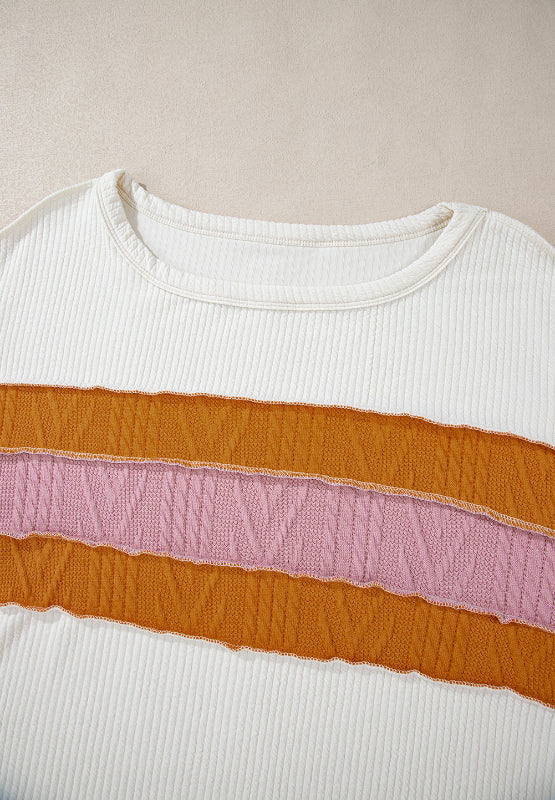 Color Block Long Sleeve Sweatshirt - Charming Charlie