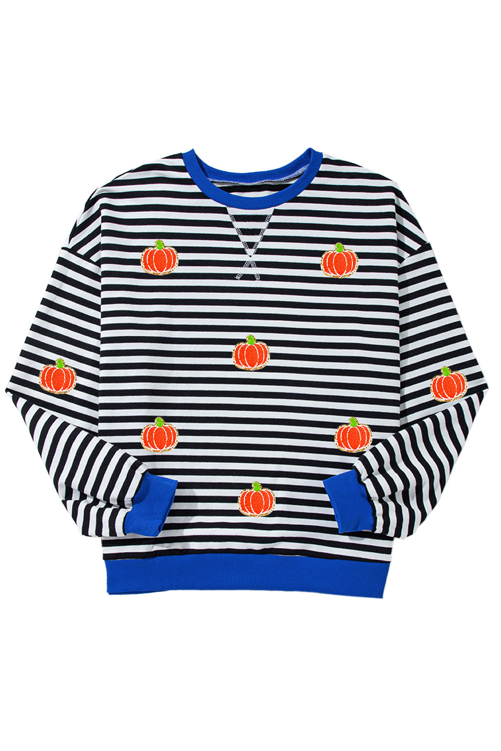 Pumpkin Striped Long Sleeve Sweatshirt - Charming Charlie
