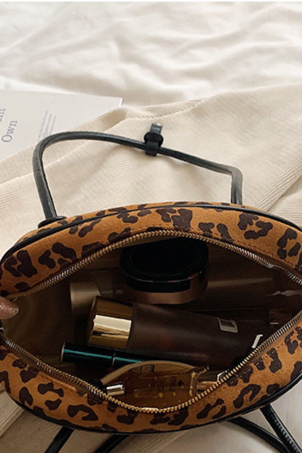 Leopard Suede Medium Shoulder Bag - Charming Charlie
