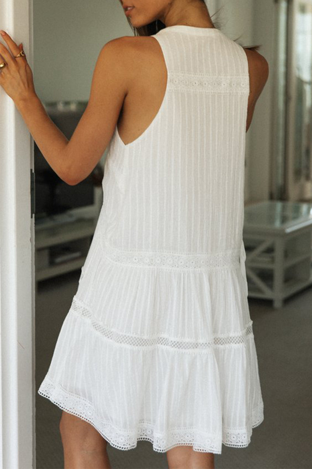Half Button Sleeveless Mini Dress - Charming Charlie
