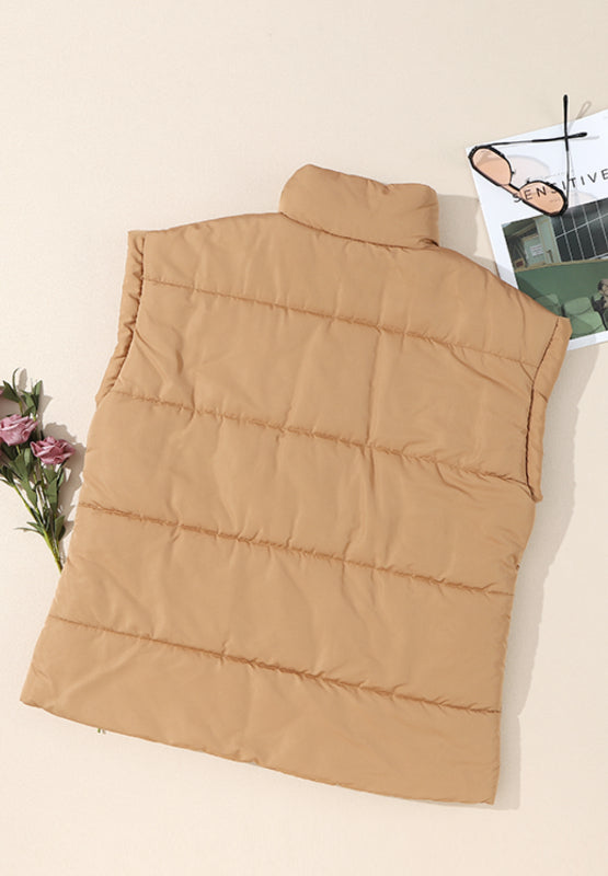 Zip Up Vest Coat with Pockets - Charming Charlie