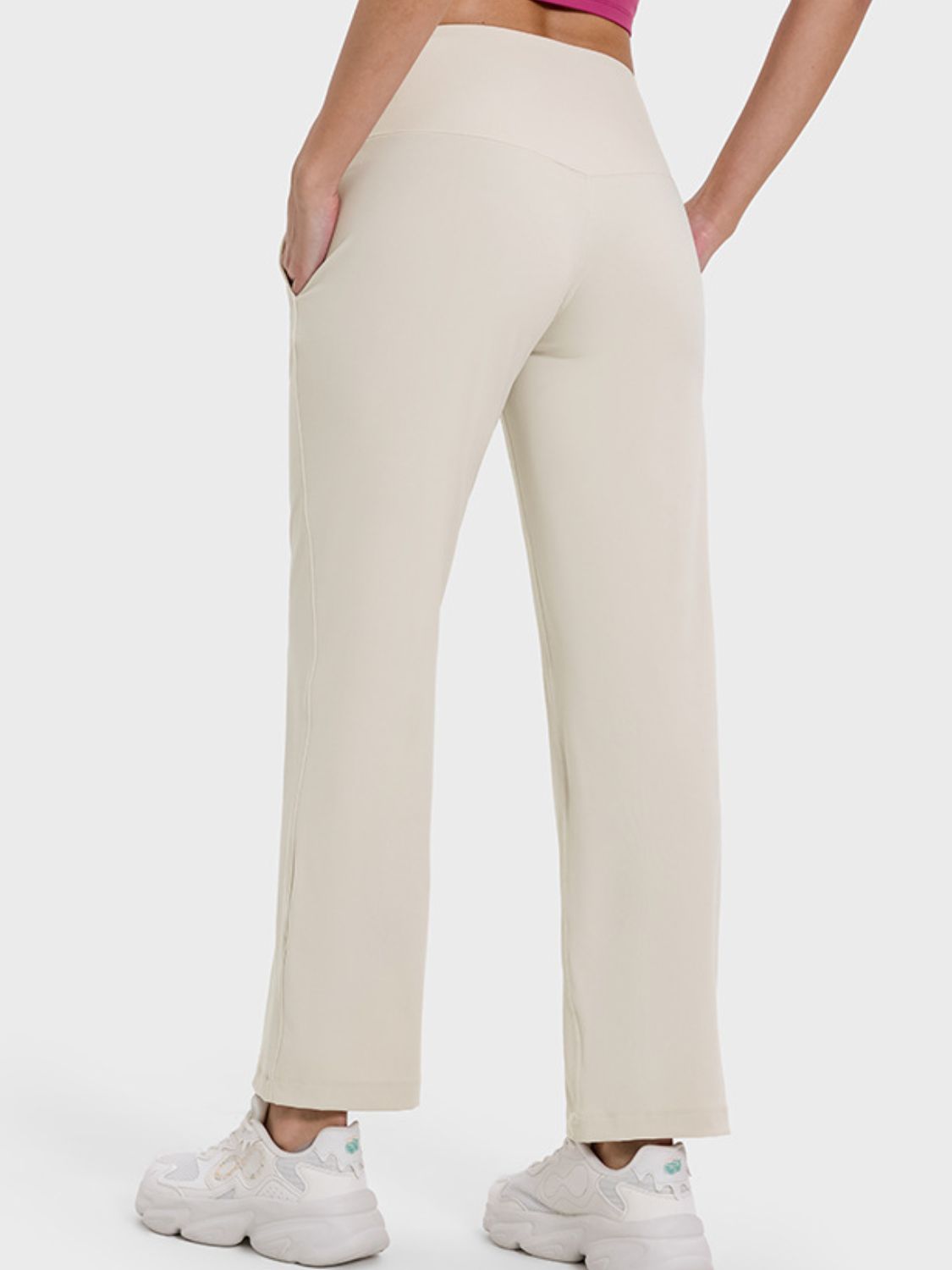 Pocketed High Waist Active Pants - Charming Charlie