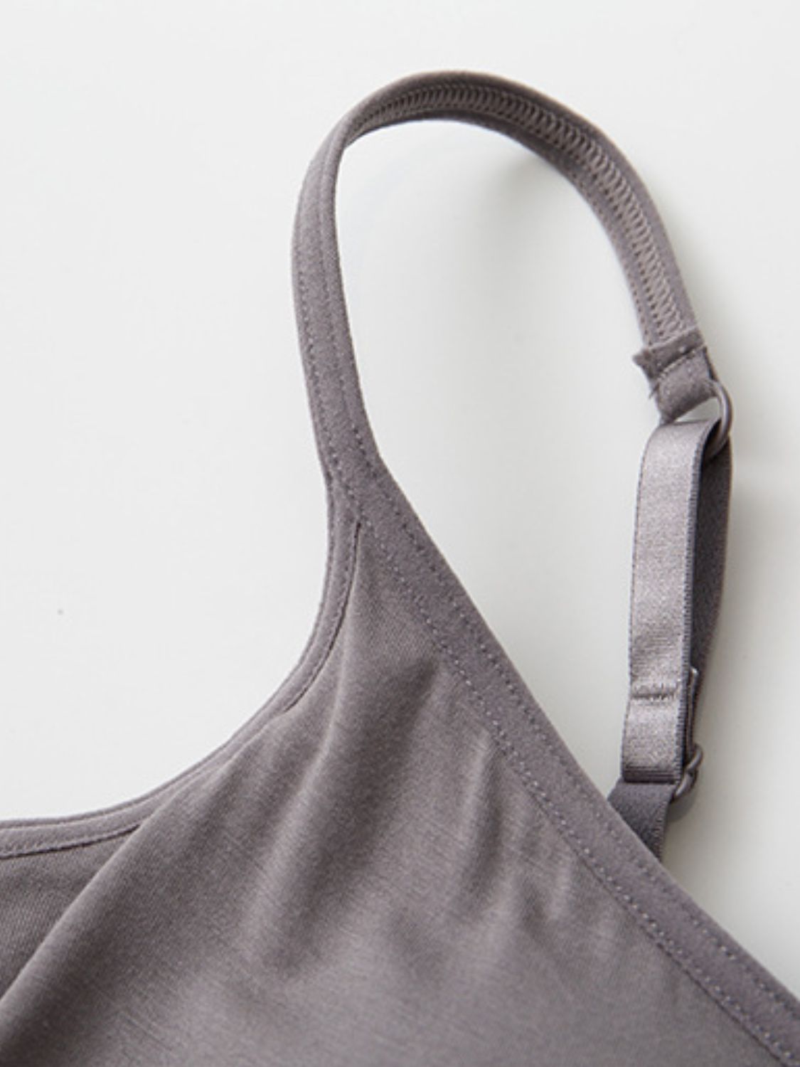 Full Size Adjustable Strap Modal Cami with Bra - Charming Charlie