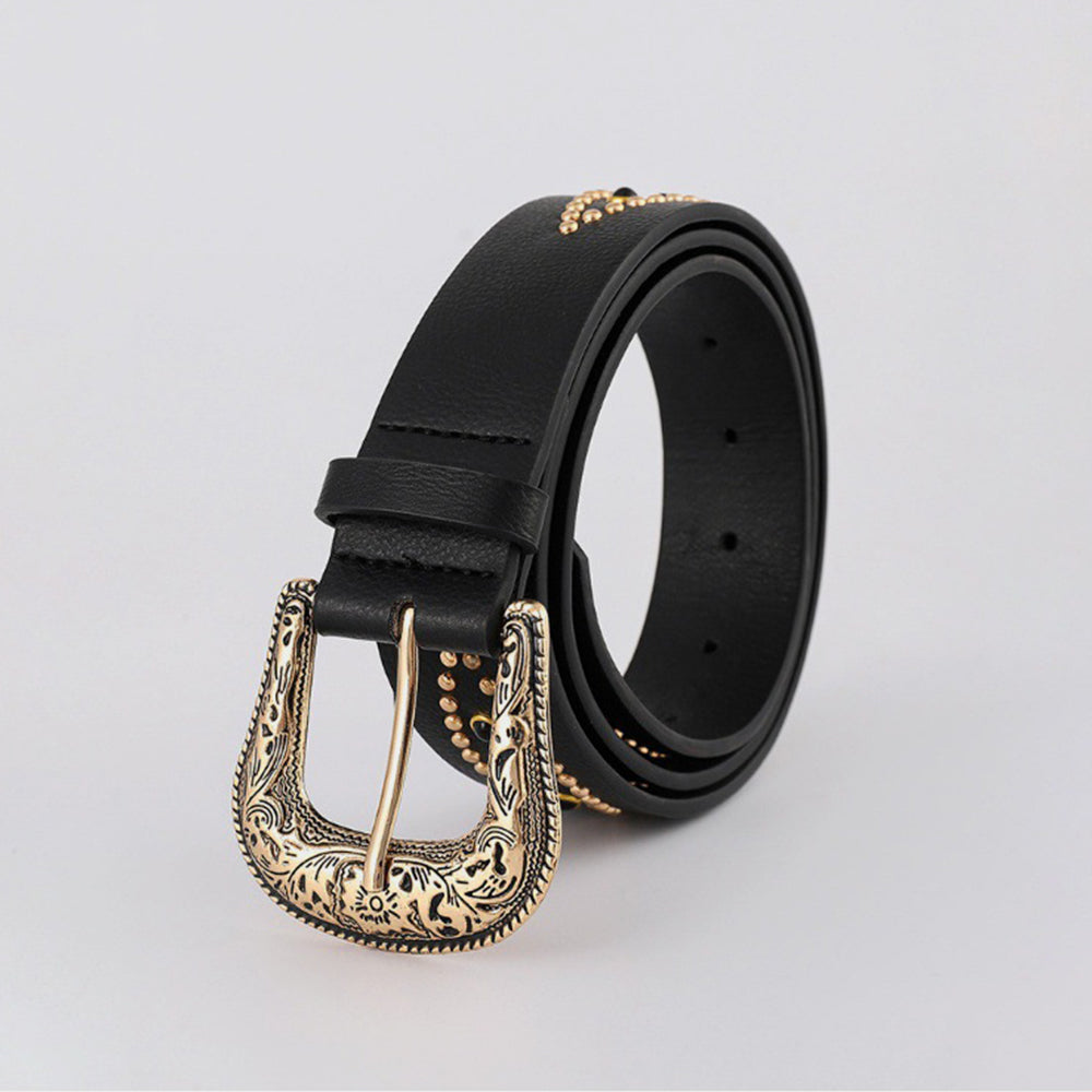 PU Leather Rhinestone Belt - Charming Charlie