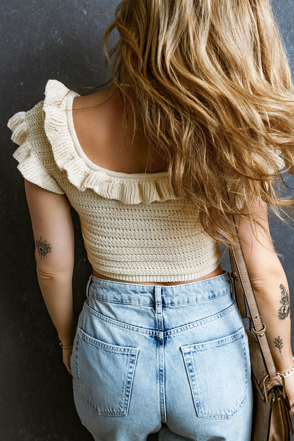 Ruffled Scoop Neck Knit Top - Charming Charlie