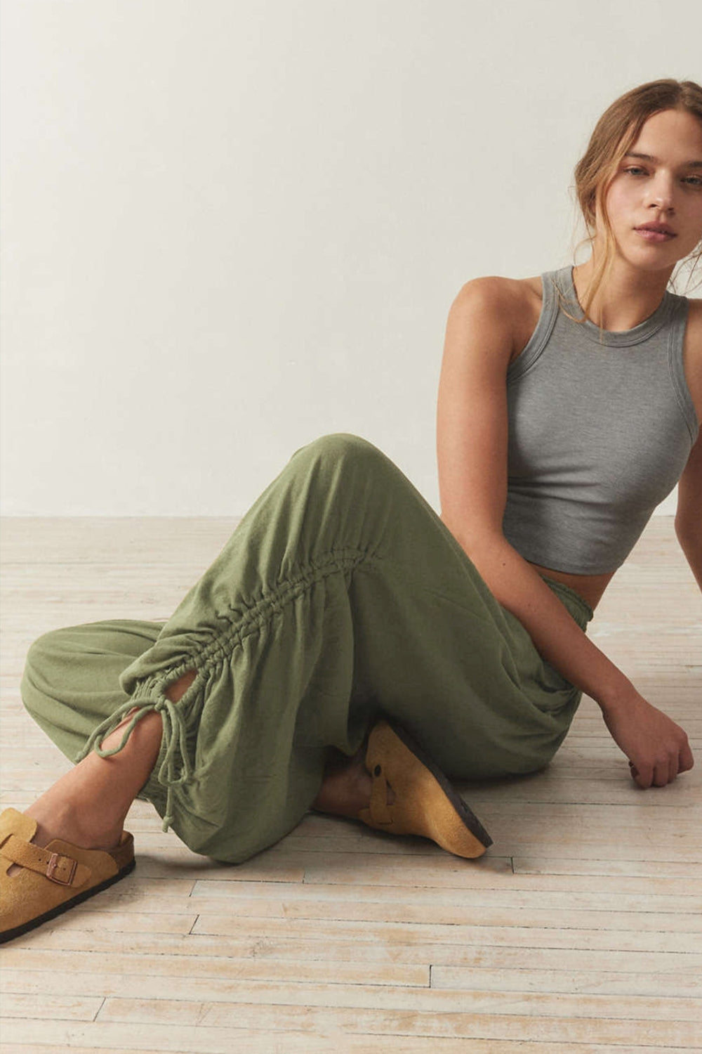 Drawstring Ruched Pants - Charming Charlie