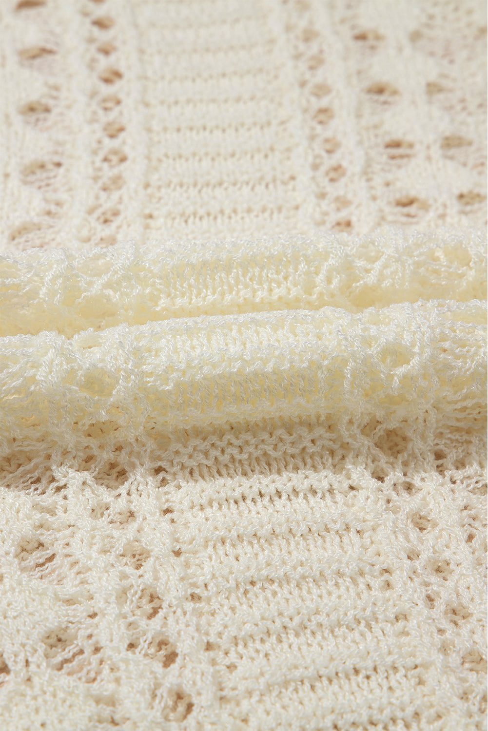 Hollow Out Drop Shoulder Sweater - Charming Charlie