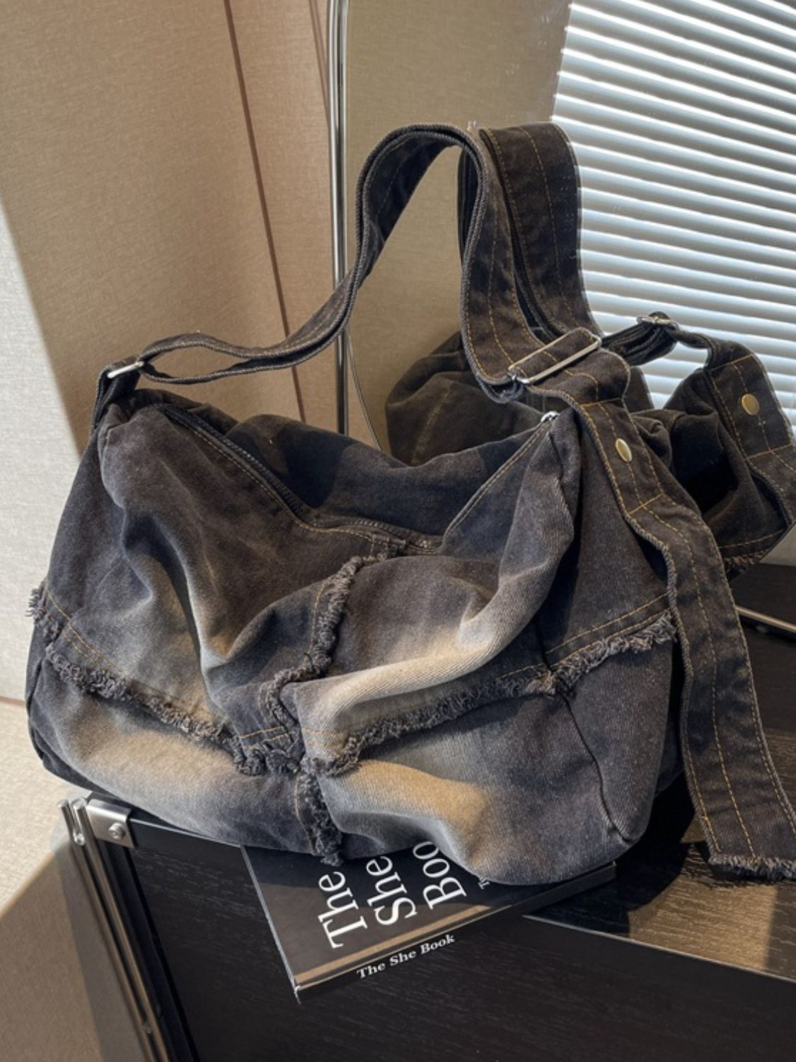 Raw Hem Gradient Crossbody Bag - Charming Charlie