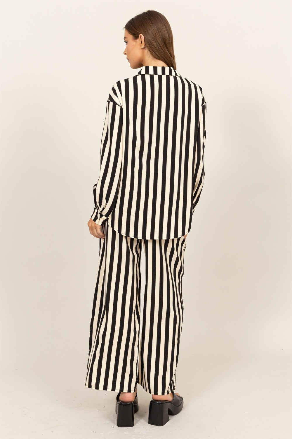 HYFVE Striped Button Up Shirt and Pants Set - Charming Charlie
