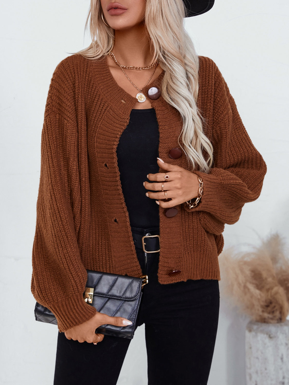 Button Down Long Sleeve Cardigan - Charming Charlie