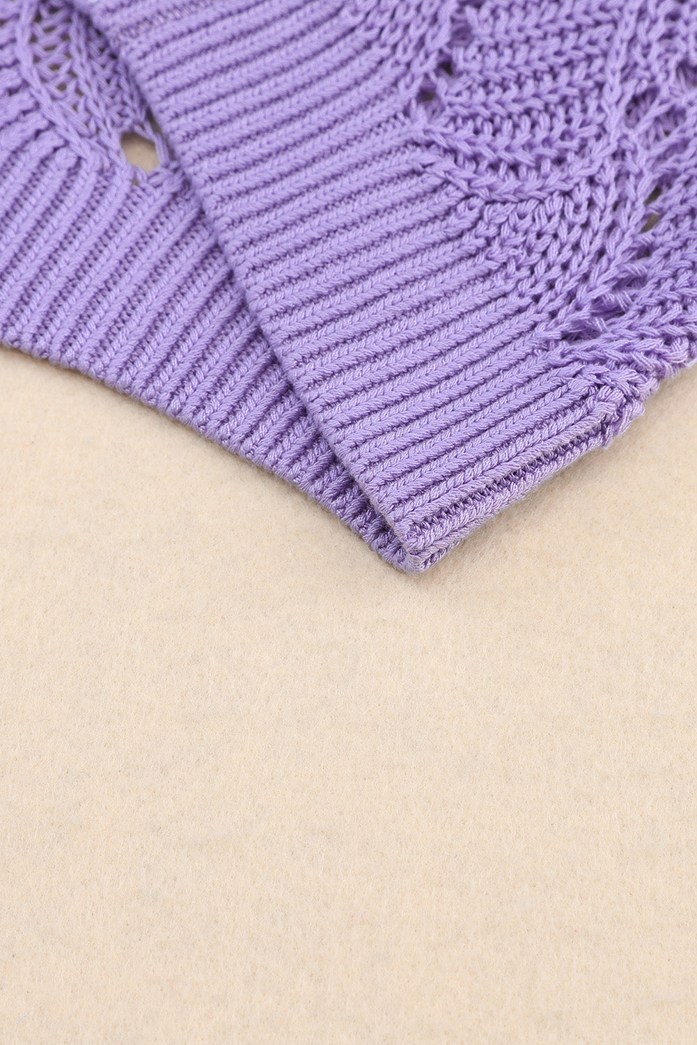 Color Block Hollow Boat Neck Sweater - Charming Charlie