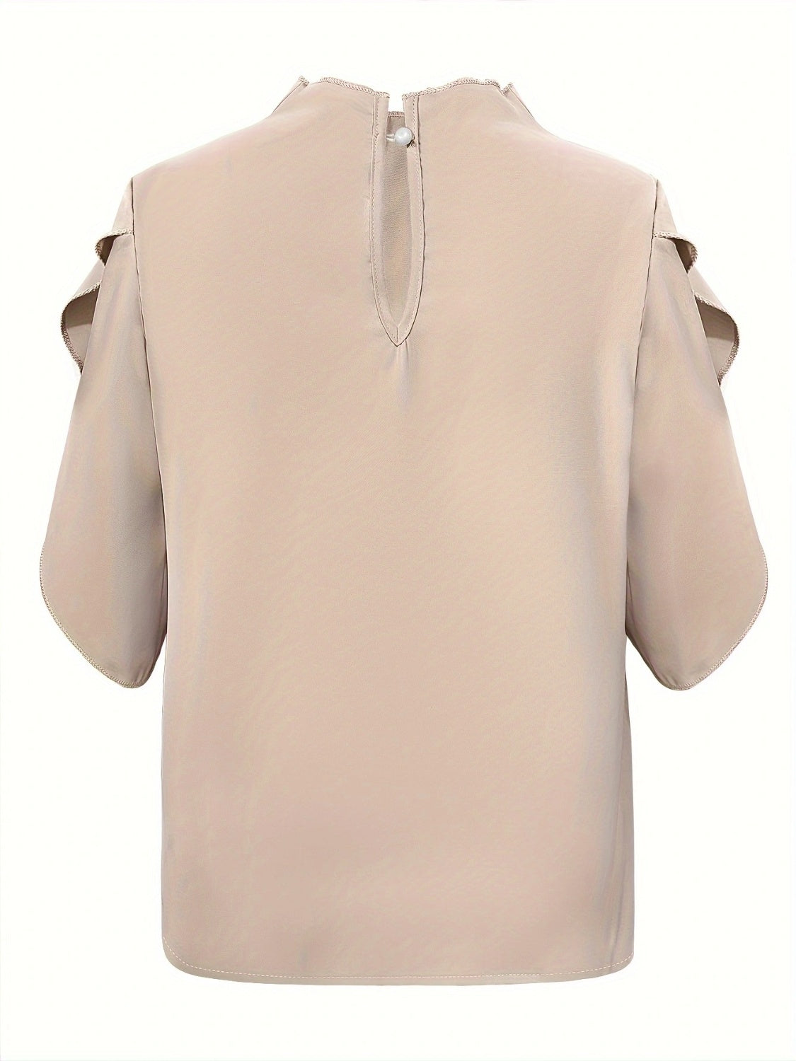 Ruched Mock Neck Half Sleeve Blouse - Charming Charlie