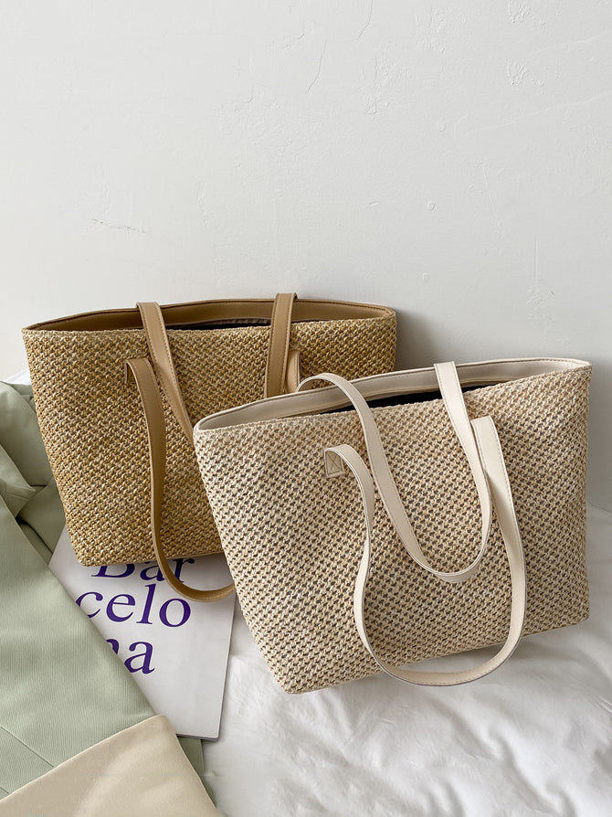 Solid Color Woven Tote Bag - Charming Charlie