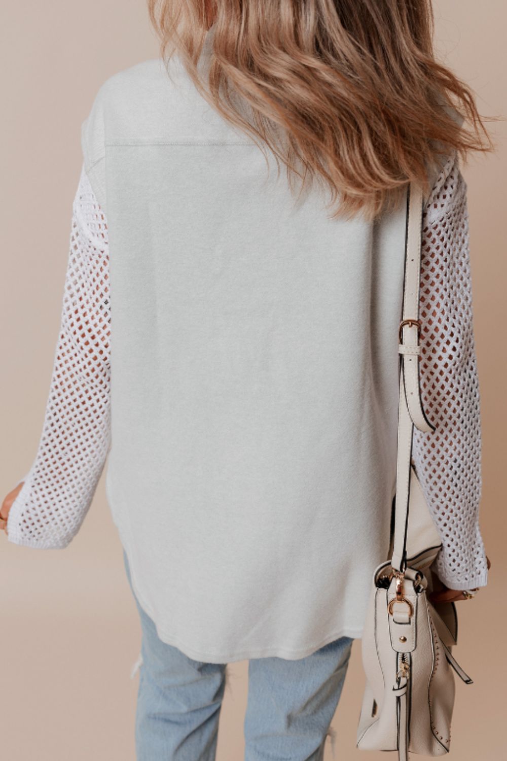 Pocketed Curved Hem Button Up Vest - Charming Charlie