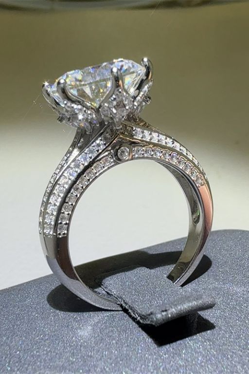 5 Carat Moissanite 925 Sterling Silver Ring - Charming Charlie