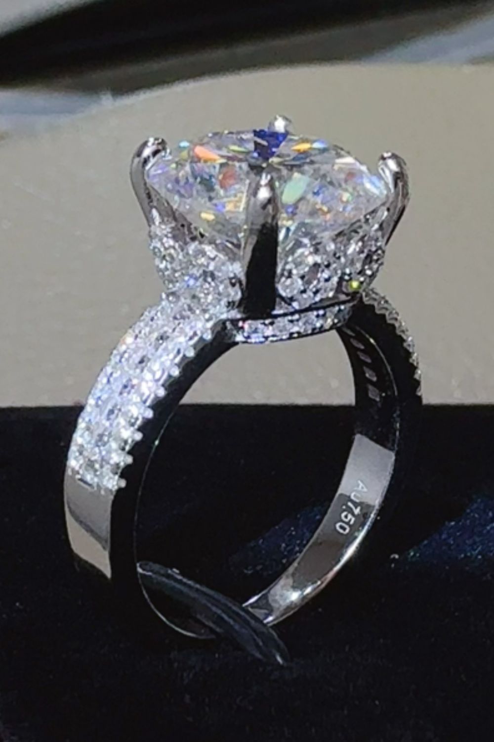 5 Carat Moissanite 925 Sterling Silver Ring - Charming Charlie