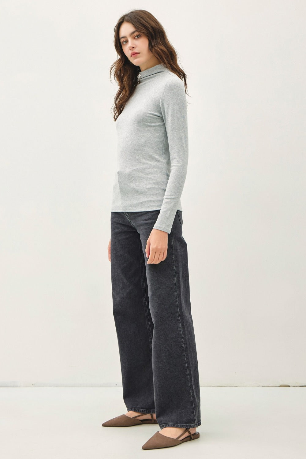 Be Cool Mock Neck Long Sleeve T-Shirt - Charming Charlie