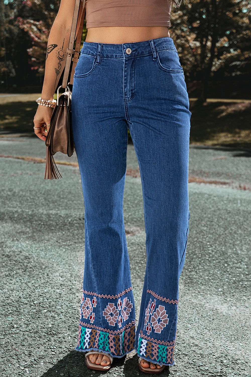 Embroidered Bootcut Jeans - Charming Charlie