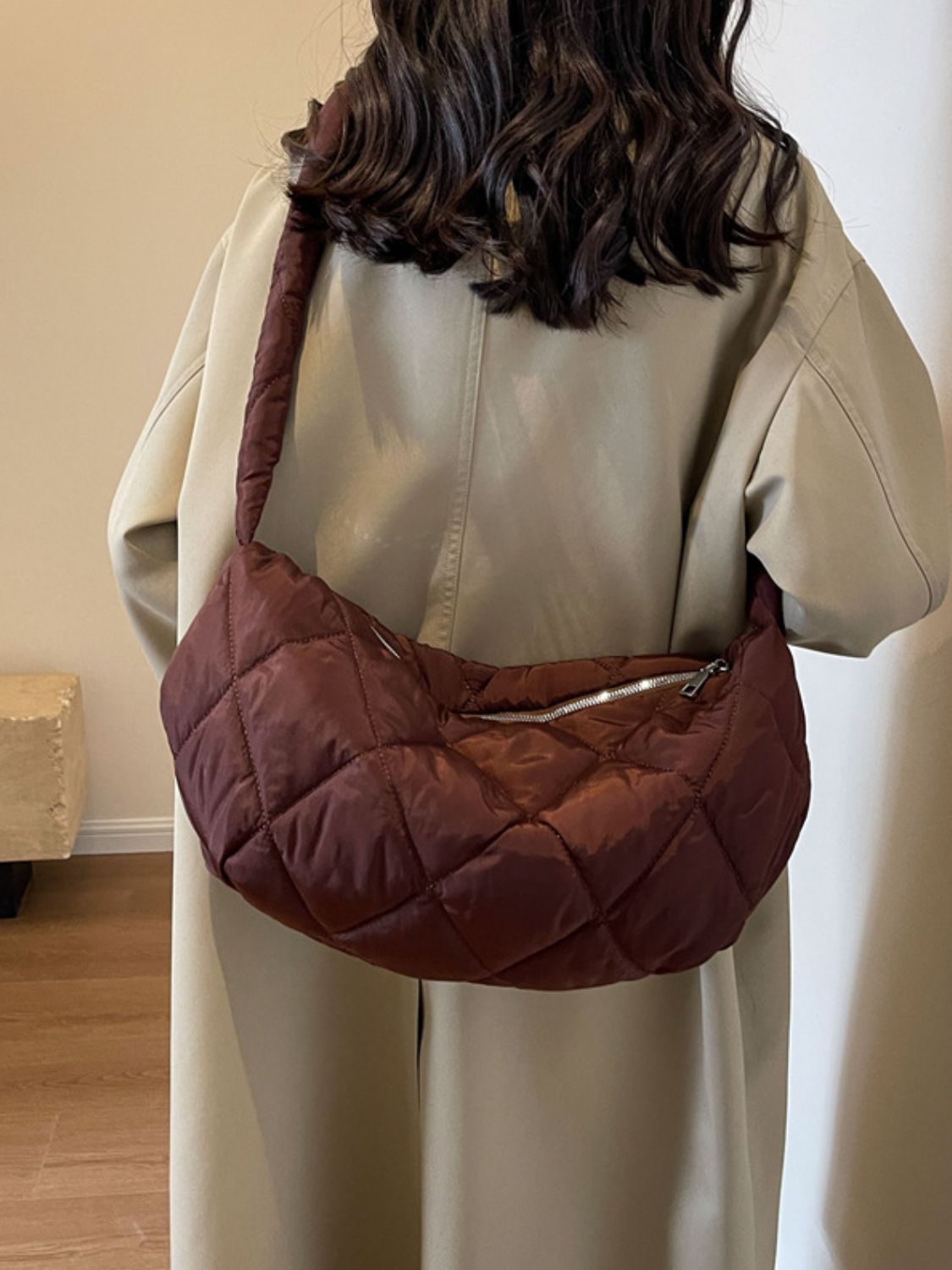 Quilted Polyester Crossbody Bag - Charming Charlie