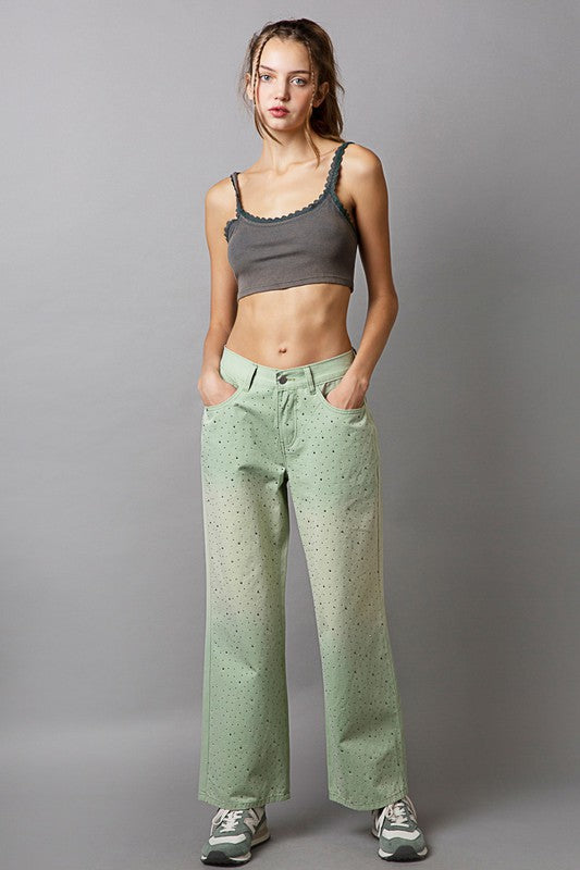 POL Embellishments Gradient Wide Leg Pants - Charming Charlie