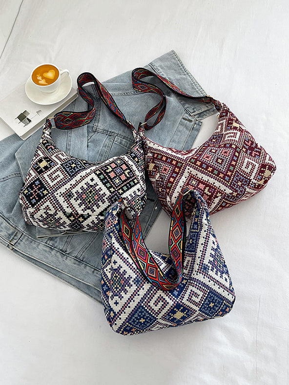 Geometric Adjustable Strap Crossbody Bag - Charming Charlie