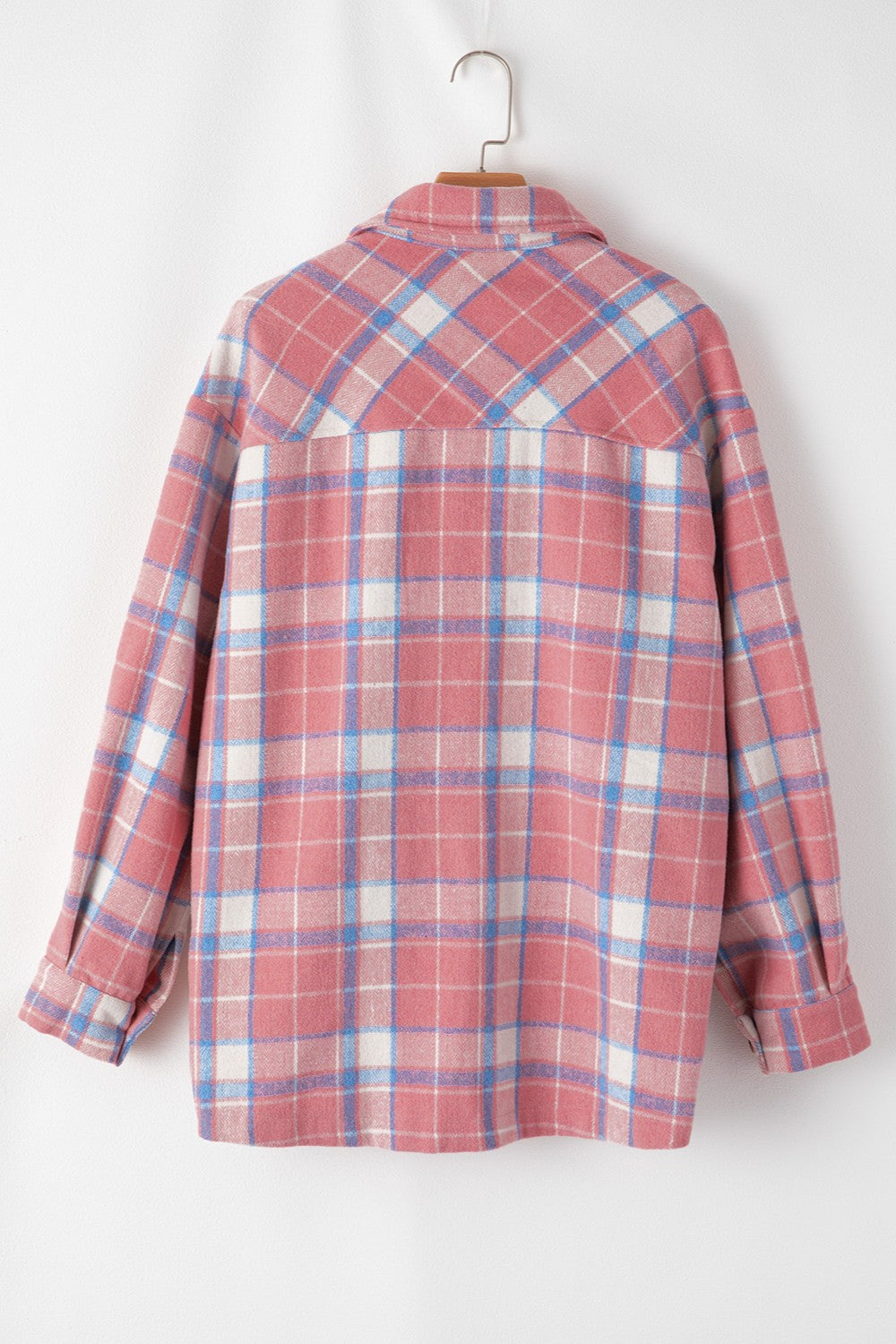 Plaid Button Up Long Sleeve Shacket - Charming Charlie