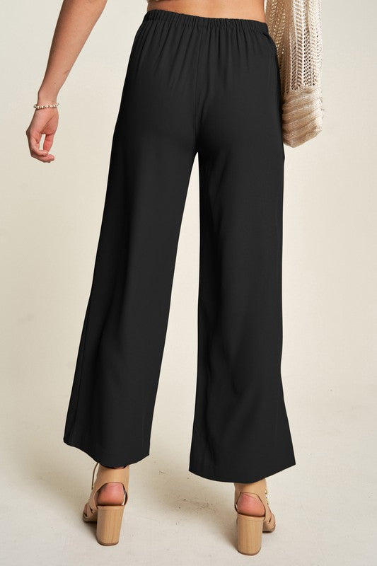 Davi & Dani Wide Leg Mid-Rise Pants - Charming Charlie
