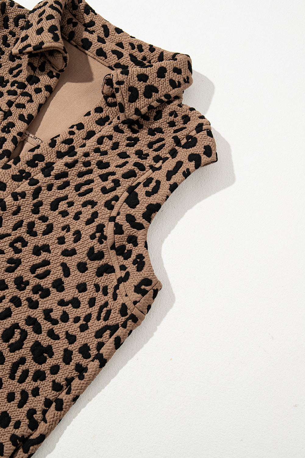Leopard Johnny Collar Sleeveless Mini Dress - Charming Charlie