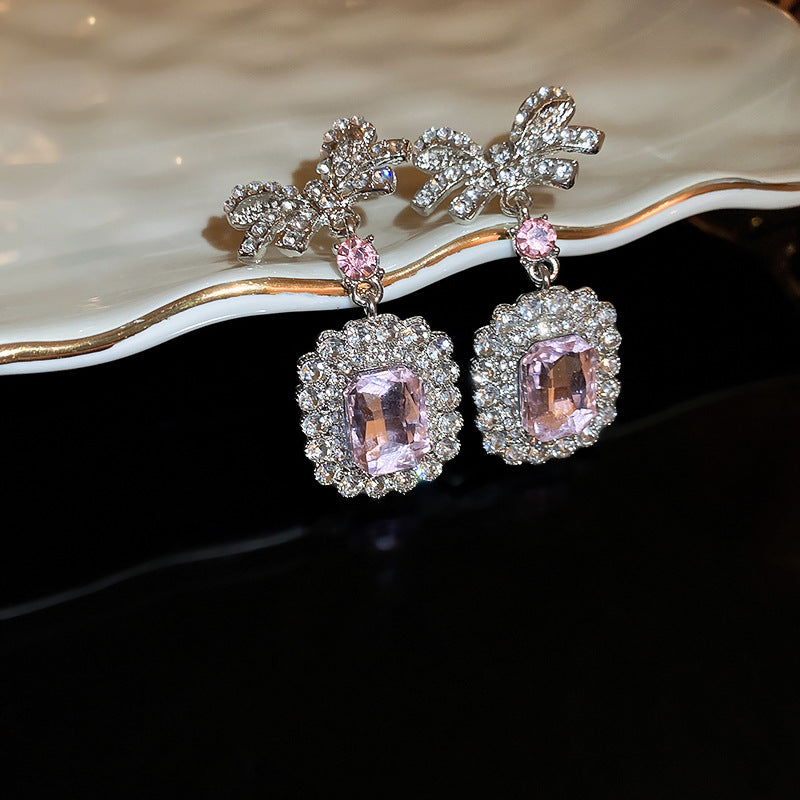 Alloy Crystal Geometric Dangle Earrings - Charming Charlie