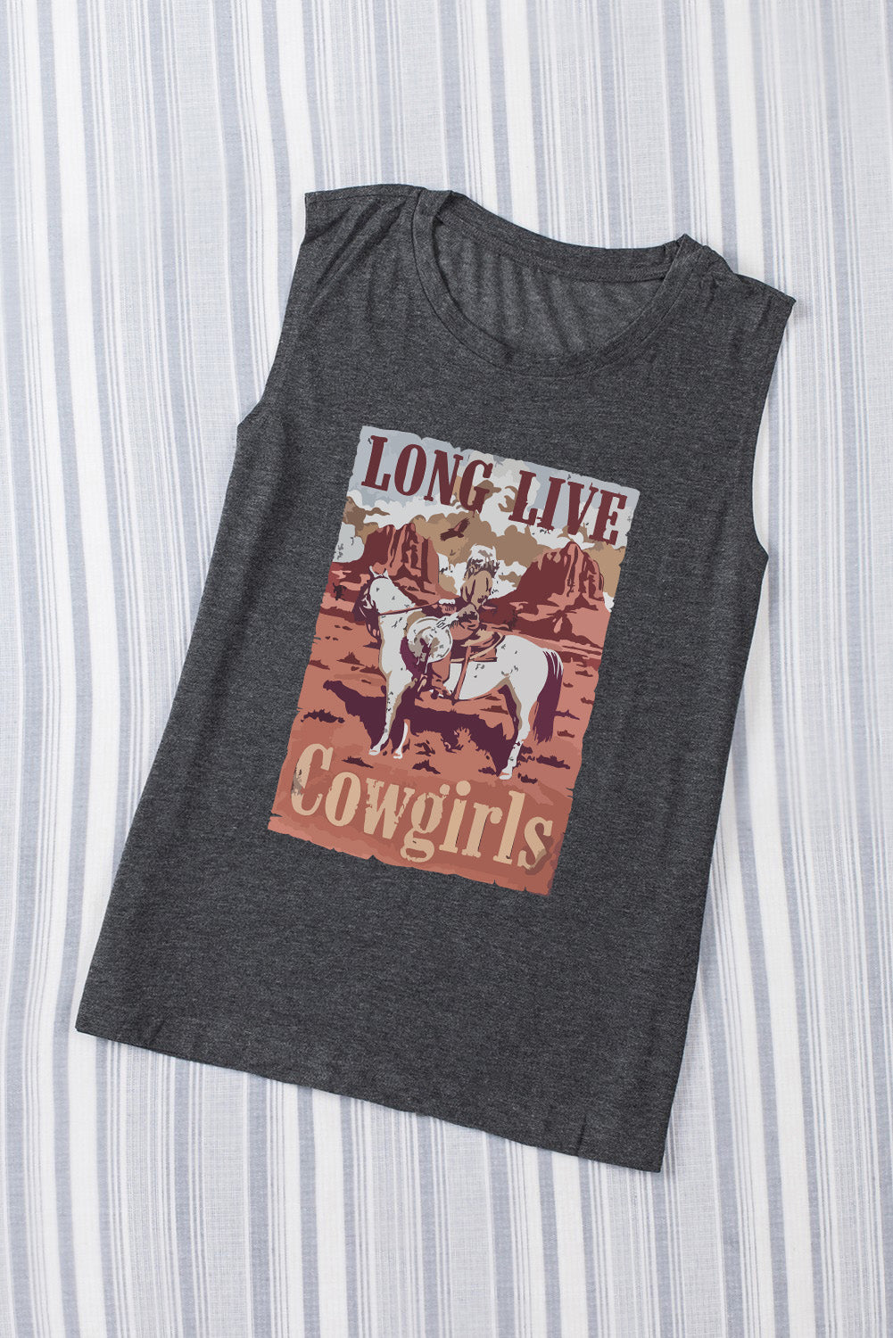 Graphic Round Neck Tank - Charming Charlie