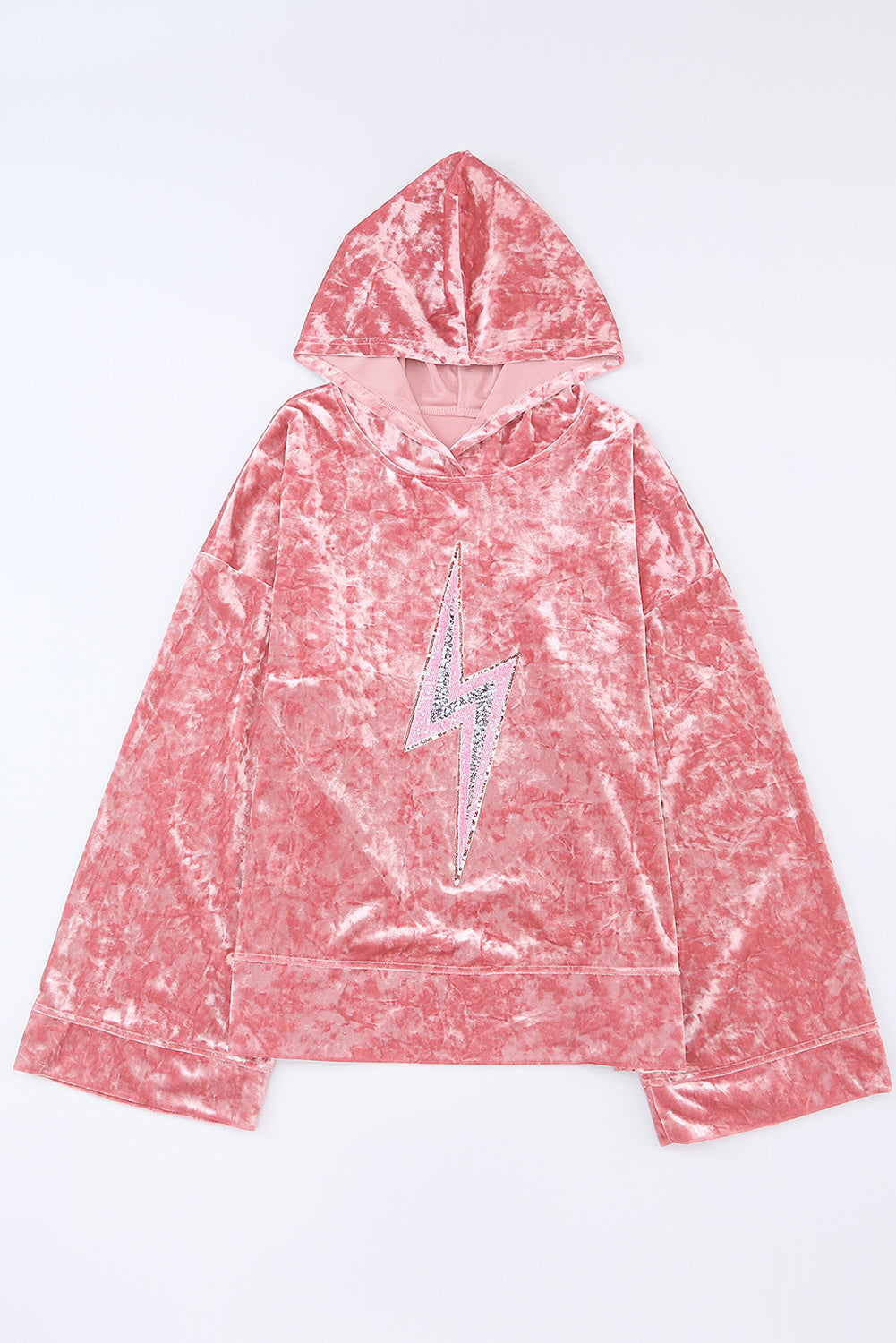 Thunderbolt Sequin Long Sleeve Hoodie - Charming Charlie