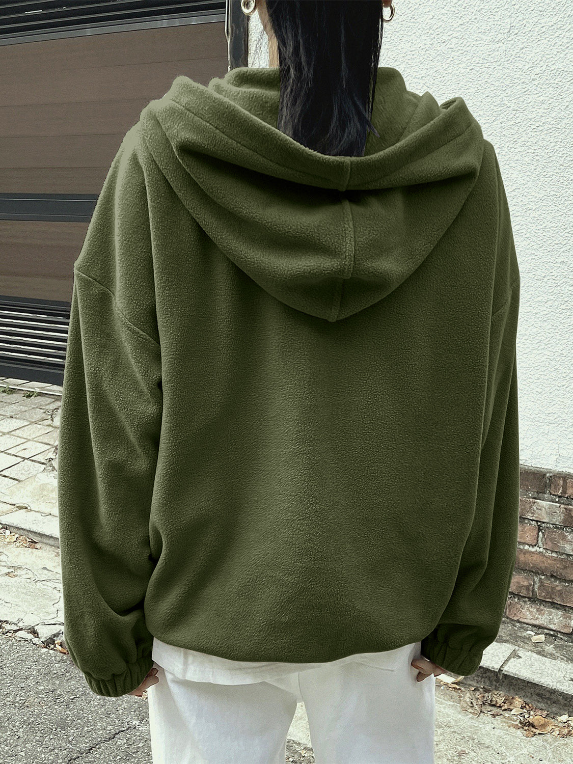 Mountain Quarter Zip Long Sleeve Hoodie - Charming Charlie