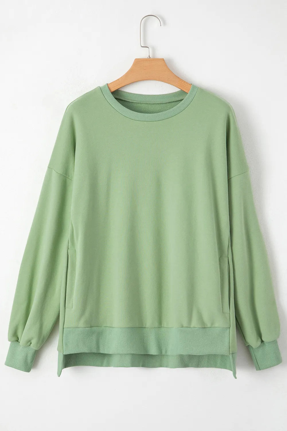 Round Neck Long Sleeve Sweatshirt - Charming Charlie