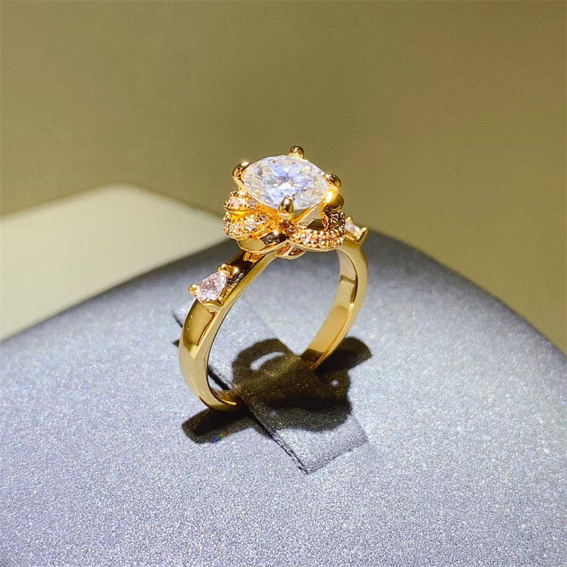 1 Carat Moissanite Zircon 925 Sterling Silver Ring - Charming Charlie