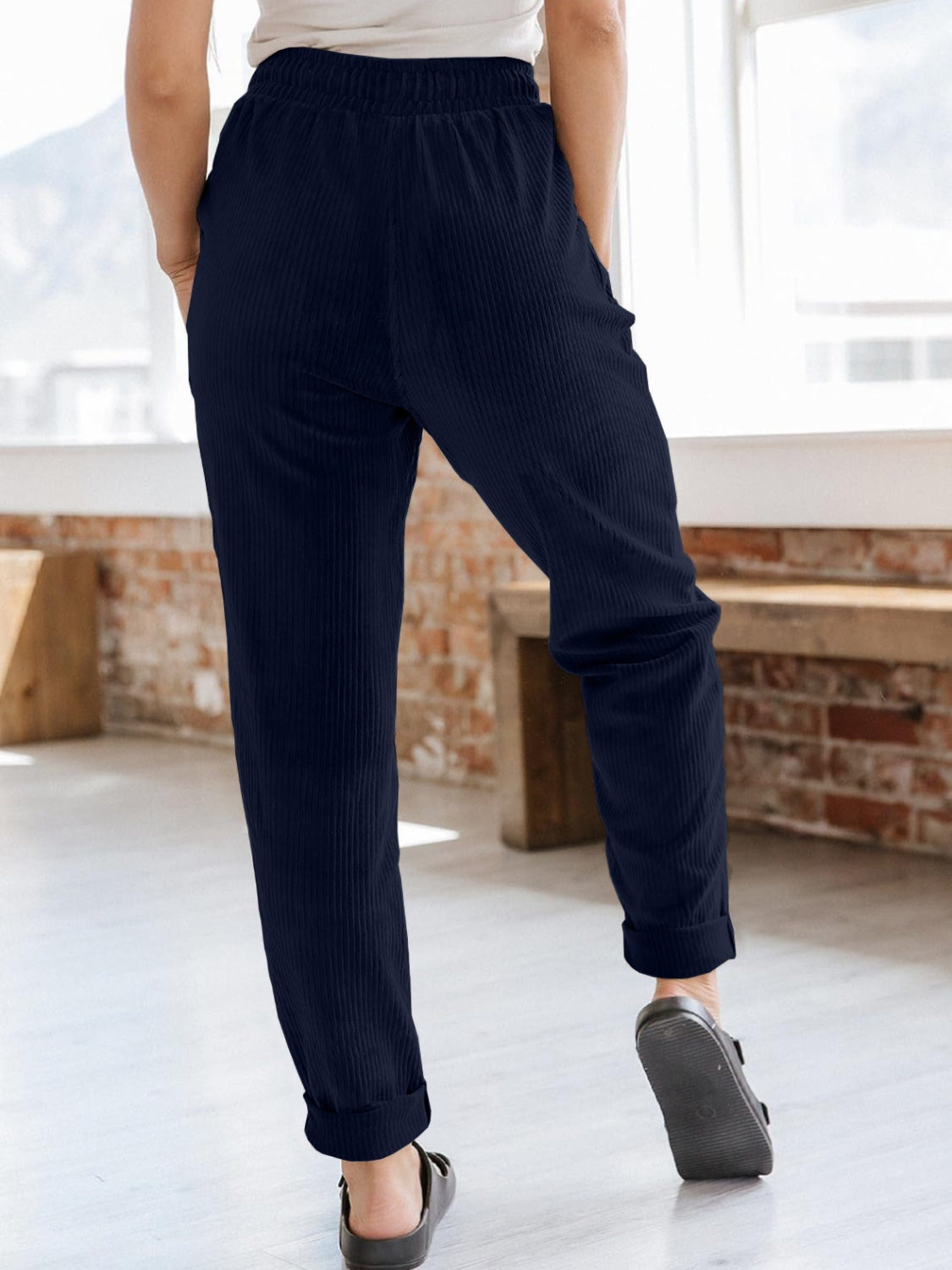 Drawstring Pants with Pockets - Charming Charlie