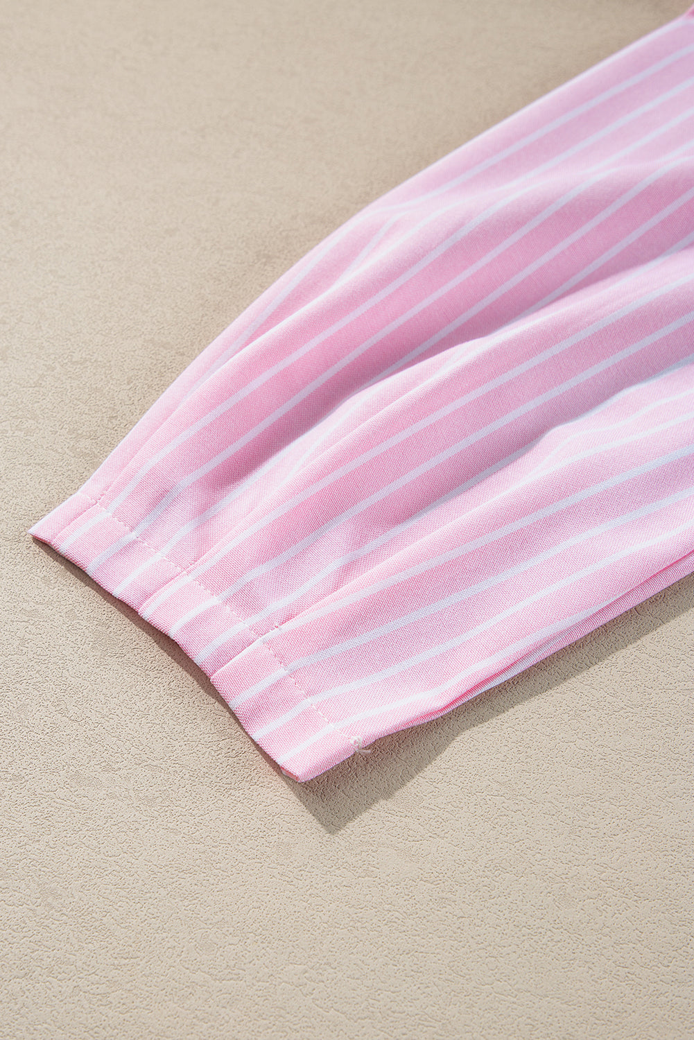 Tied Bow Striped Round Neck Blouse - Charming Charlie