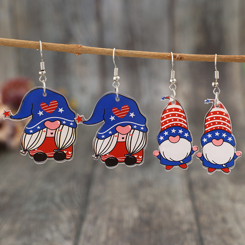 2 Pair Acrylic Gnome Earrings - Charming Charlie