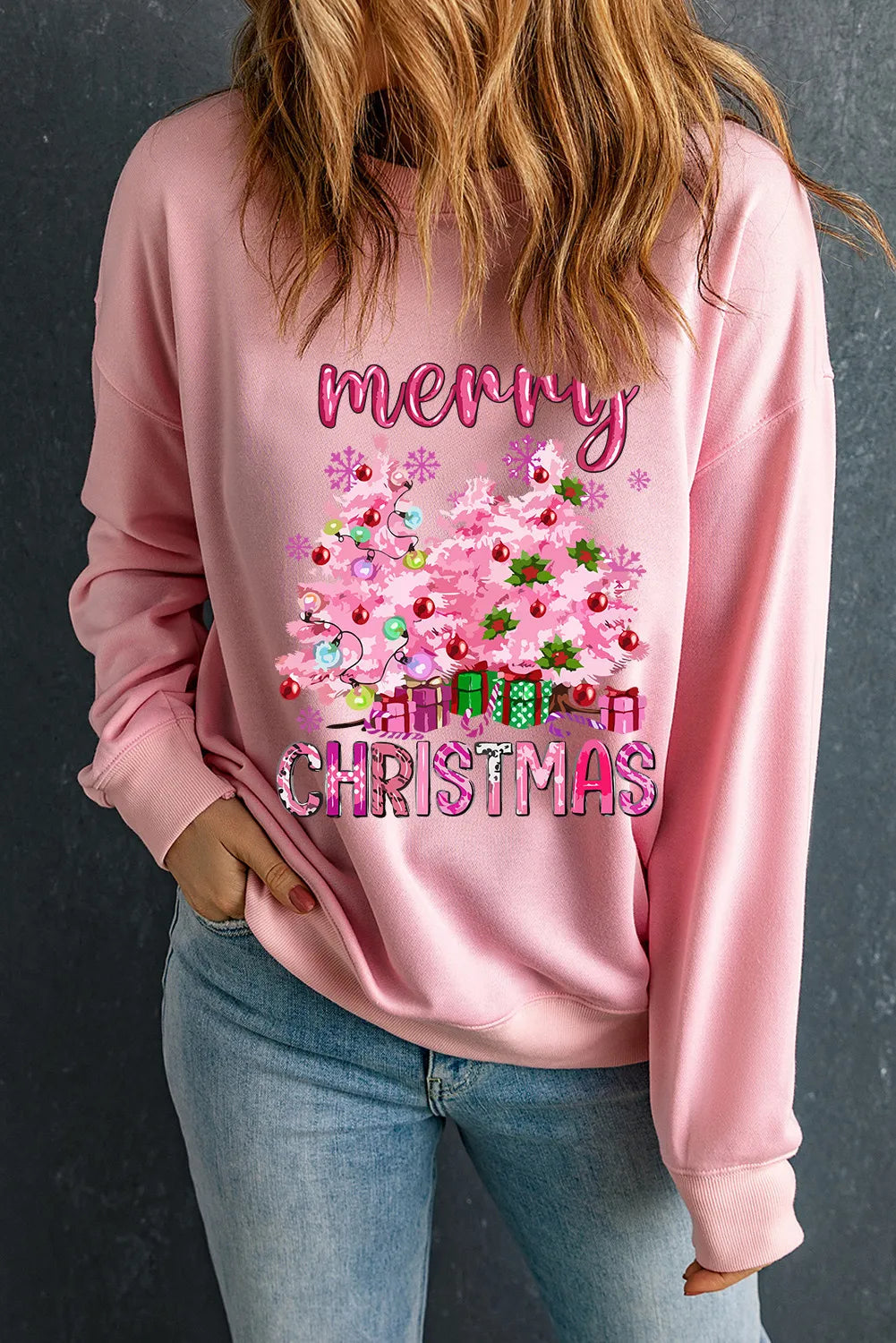 MERRY CHRISTMAS Long Sleeve Sweatshirt - Charming Charlie