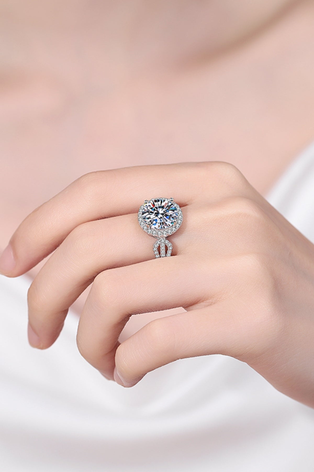 5 Carat Moissanite 925 Sterling Silver Ring - Charming Charlie