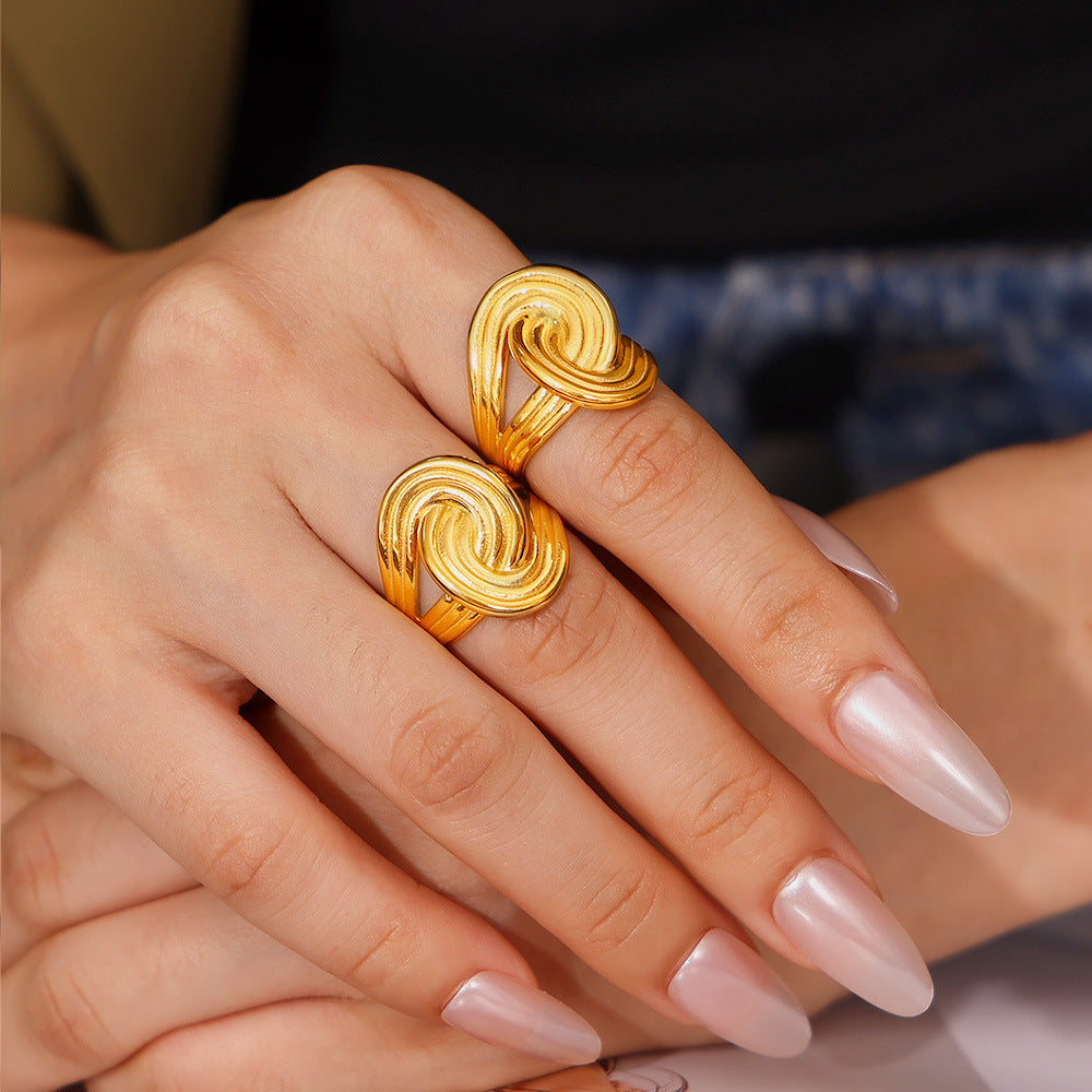 18K Gold-Plated Twisted Ring - Charming Charlie