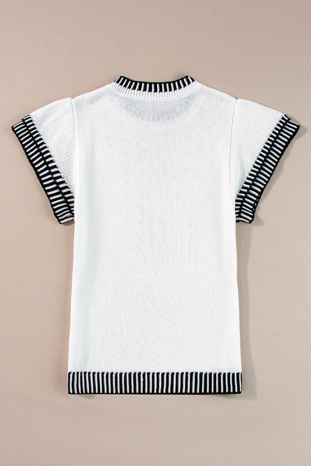 Round Neck Short Sleeve Knit Top - Charming Charlie