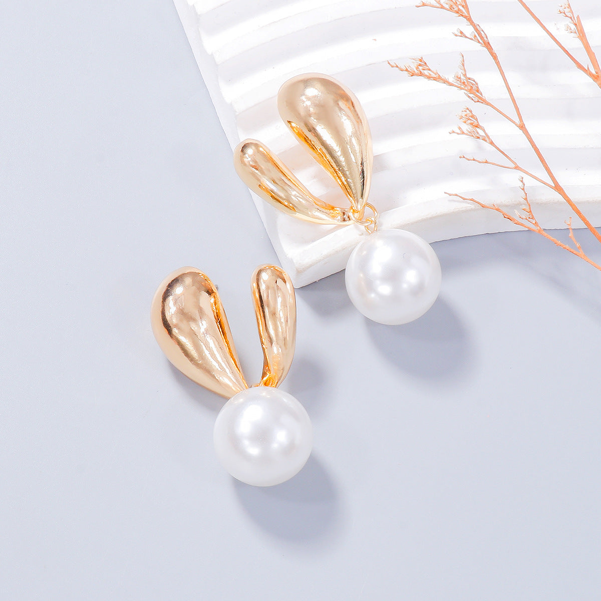 Alloy Drip Oil Bunny Earrings - Charming Charlie