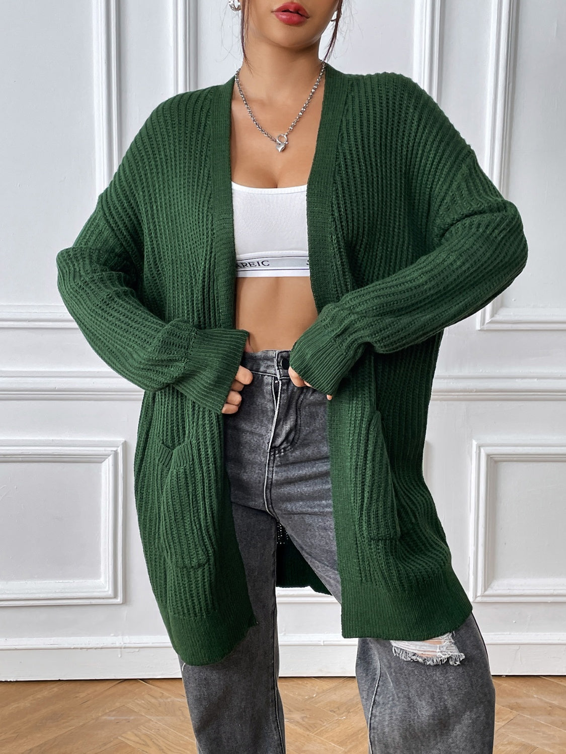 Open Front Long Sleeve Cardigan - Charming Charlie
