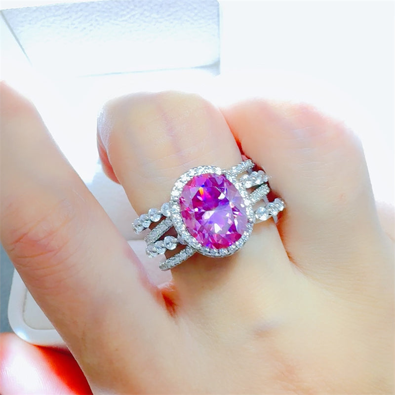 3 Carat Moissanite 925 Sterling Silver Ring - Charming Charlie