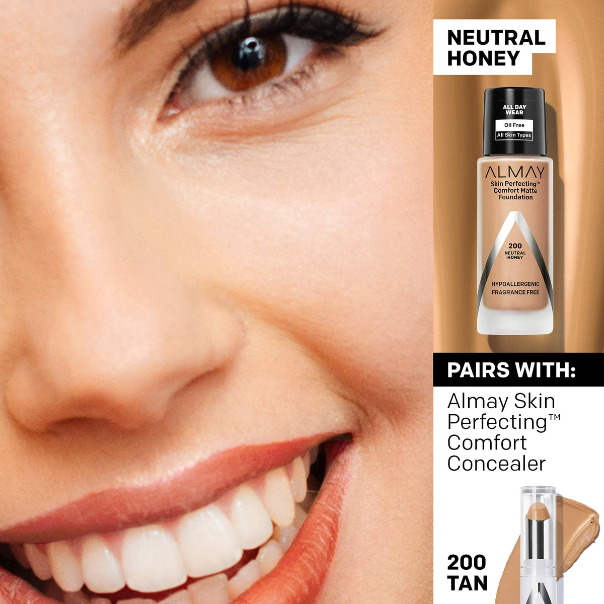 ALMAY Almay skin perfecting comfort matte foundation 1 Fluid Ounce - Charming Charlie