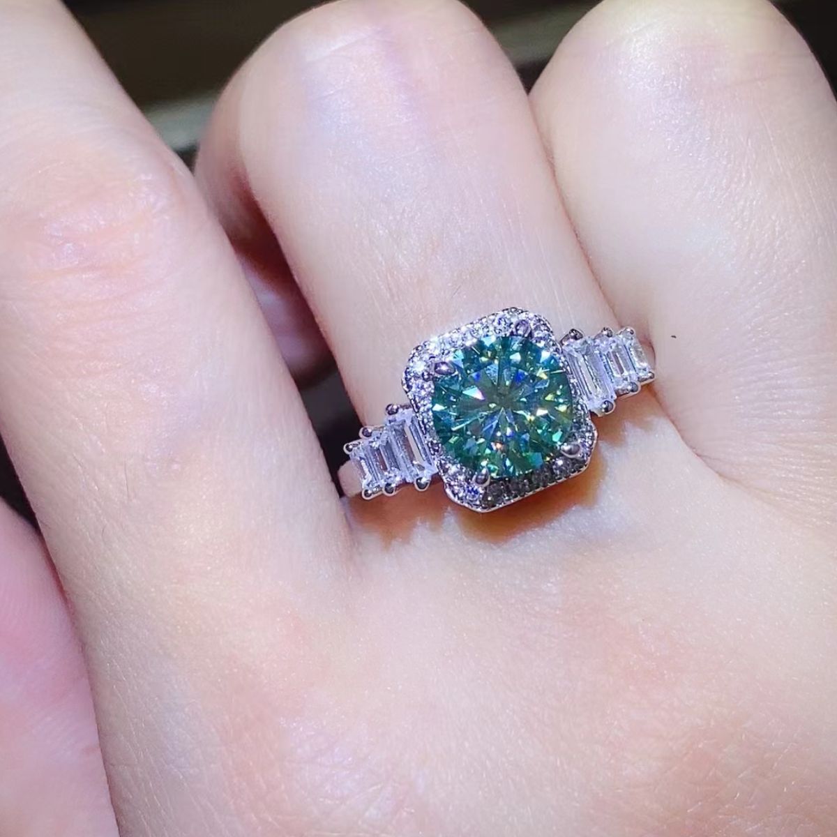 3 Carat Moissanite 925 Sterling Silver Ring - Charming Charlie